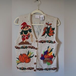 Vintage Bobbie Brooks Fall Harvest Sweater Vest 🍁